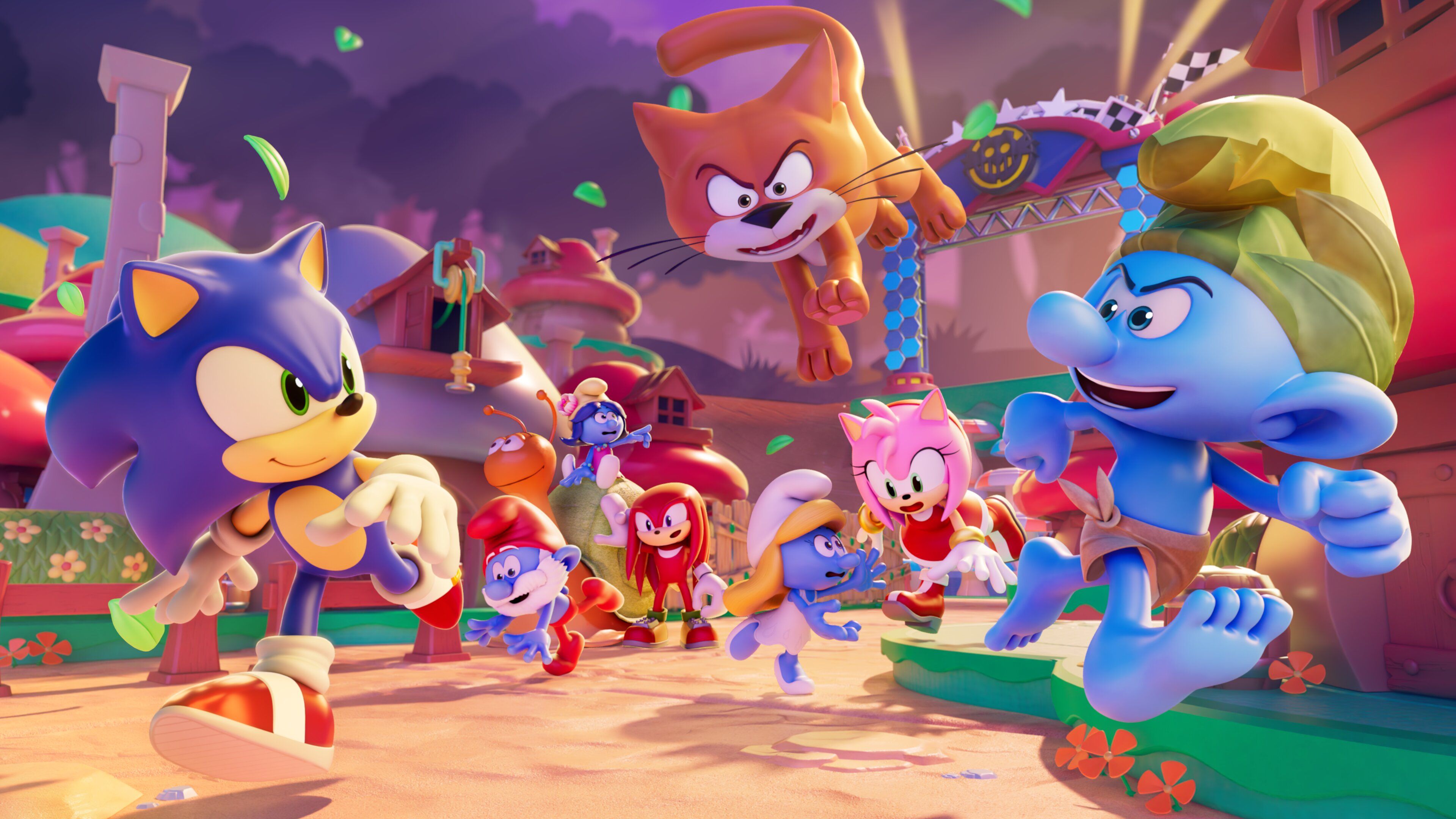 Sonic Rumble Party Relaunches With Smurfs Collab