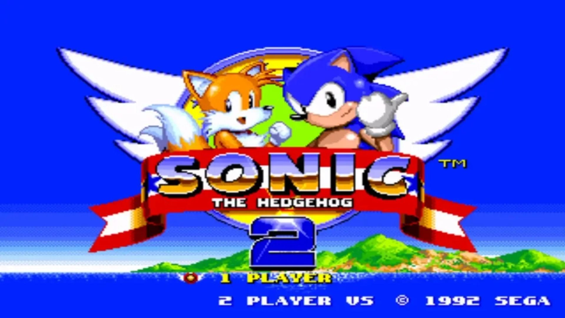Sonic The Hedgehog 2 Title Screen