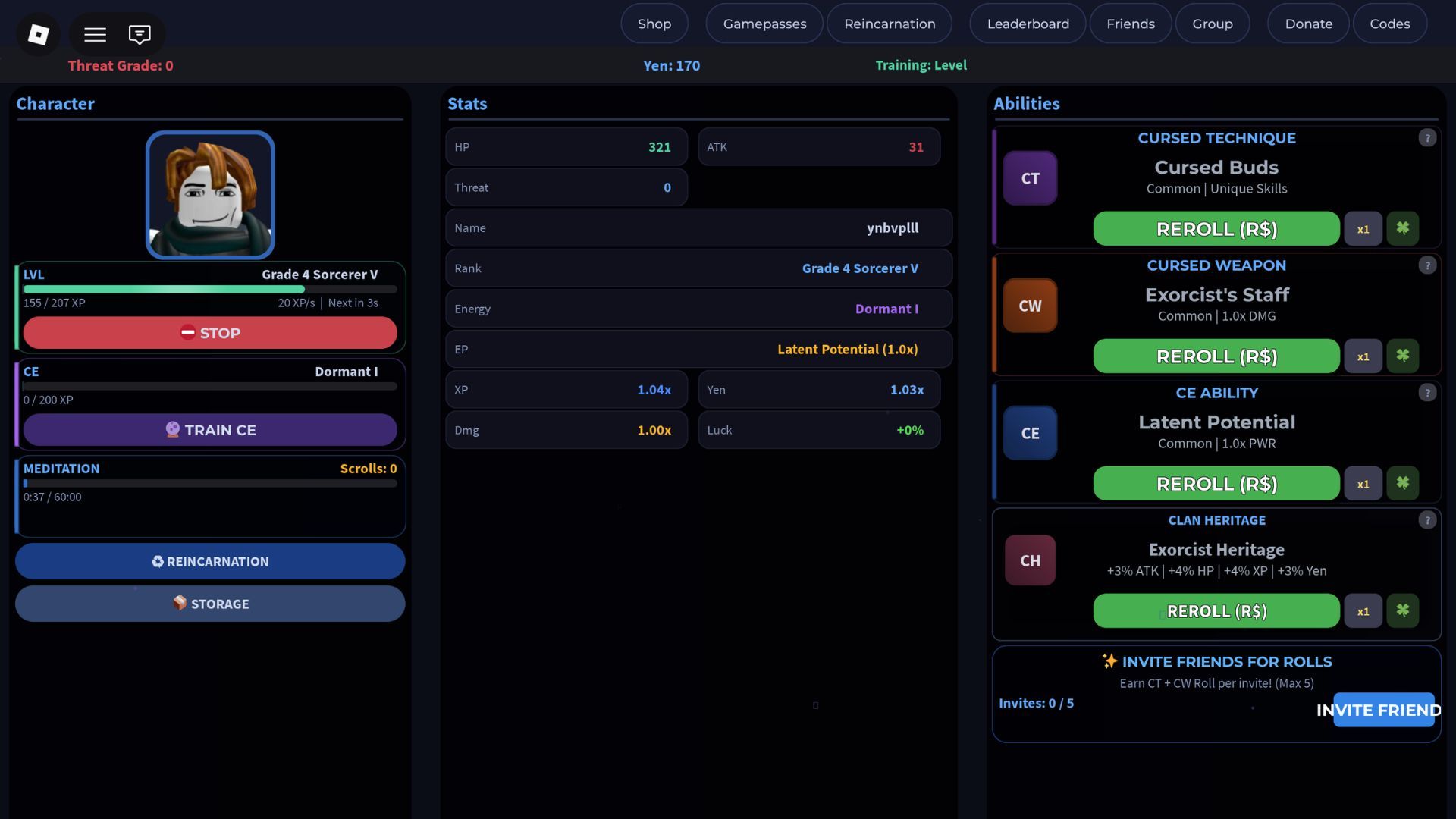 Sorcerer Incremental character