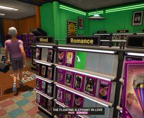 Pemain mengisi bagian mixed dan romance di Retro Rewind, sebuah tugas manajemen detail khas game simulator Steam.