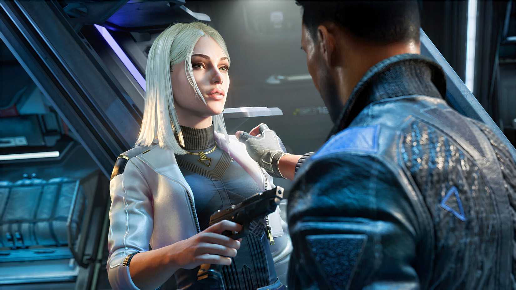 The protagonist of The Expanse: Osiris Reborn squaring off against Regina