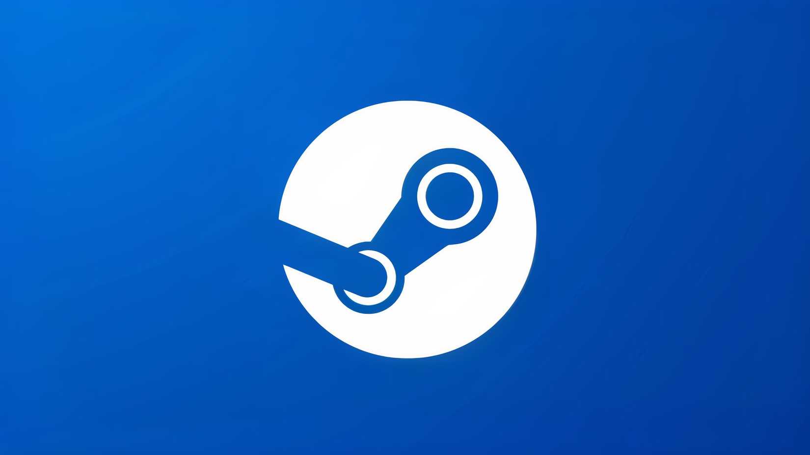 Steam logo in front of blue background