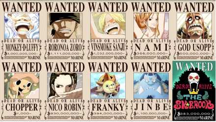 straw hat bounty poster