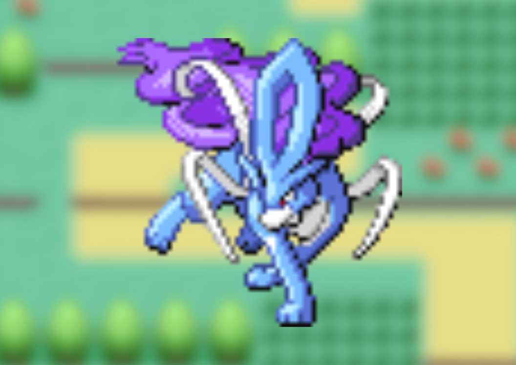 Suicune di Pokemon FireRed and LeafGreen.