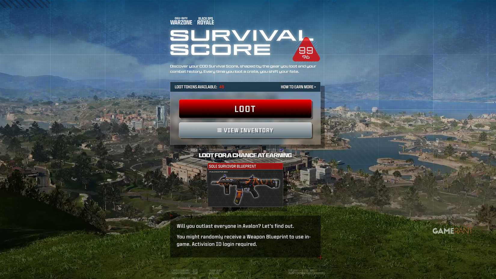 Ops Score How to Get the Free Sole Survivor Blueprint in Warzone Black Ops Royale