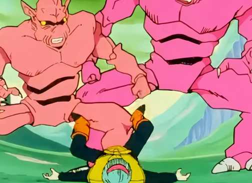 The ilussion is broken and Bulma sees the real identity of the fake Namekians.