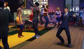 the sims 4 sims at the club dancing