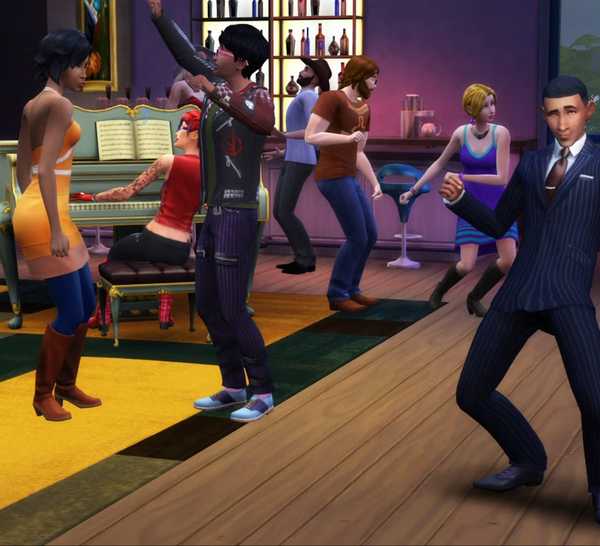 the sims 4 sims at the club dancing