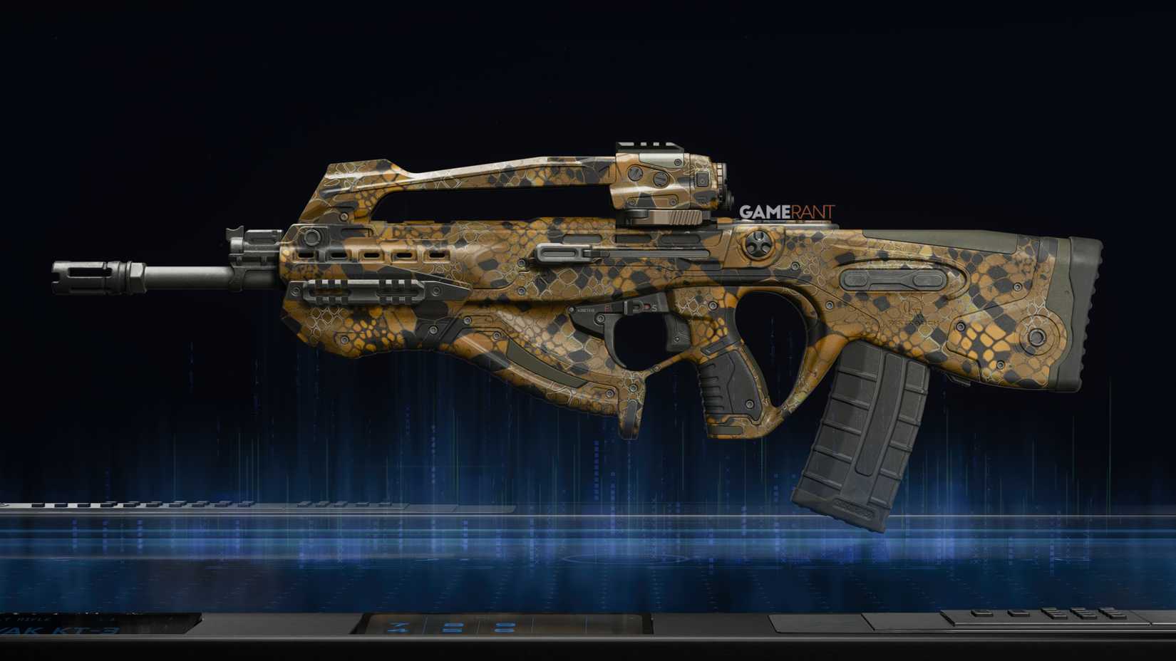 Topaz Snake Camo preview on the Swordfish A1 - Black Ops 7