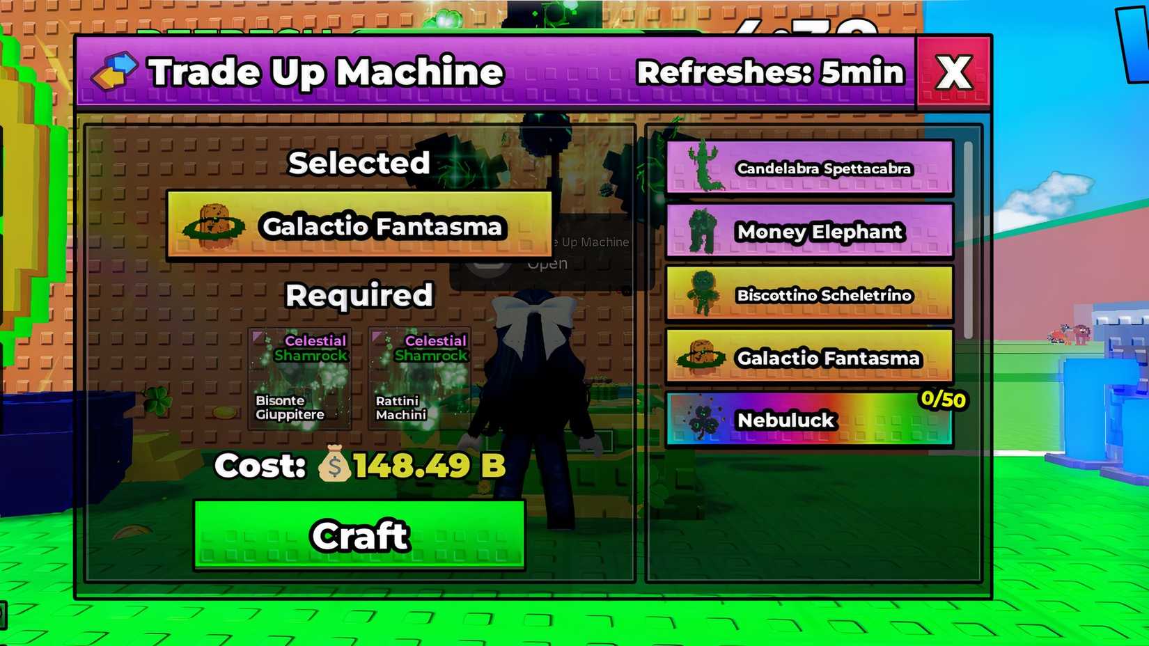 trade up machine in escape tsunami for brainrots 