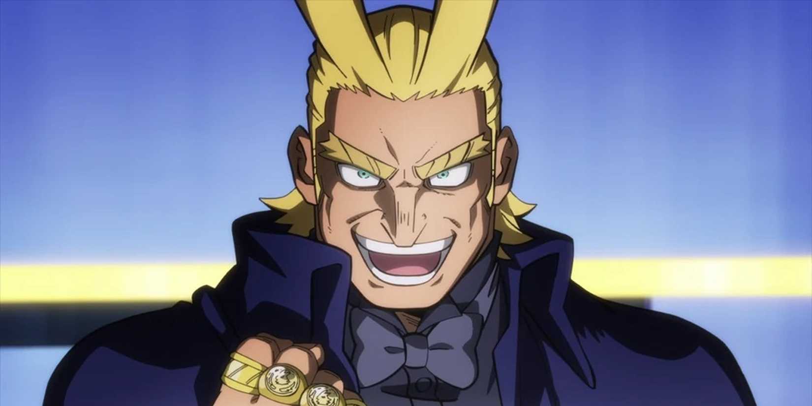 Valdo Gollini speaks in All Might form.