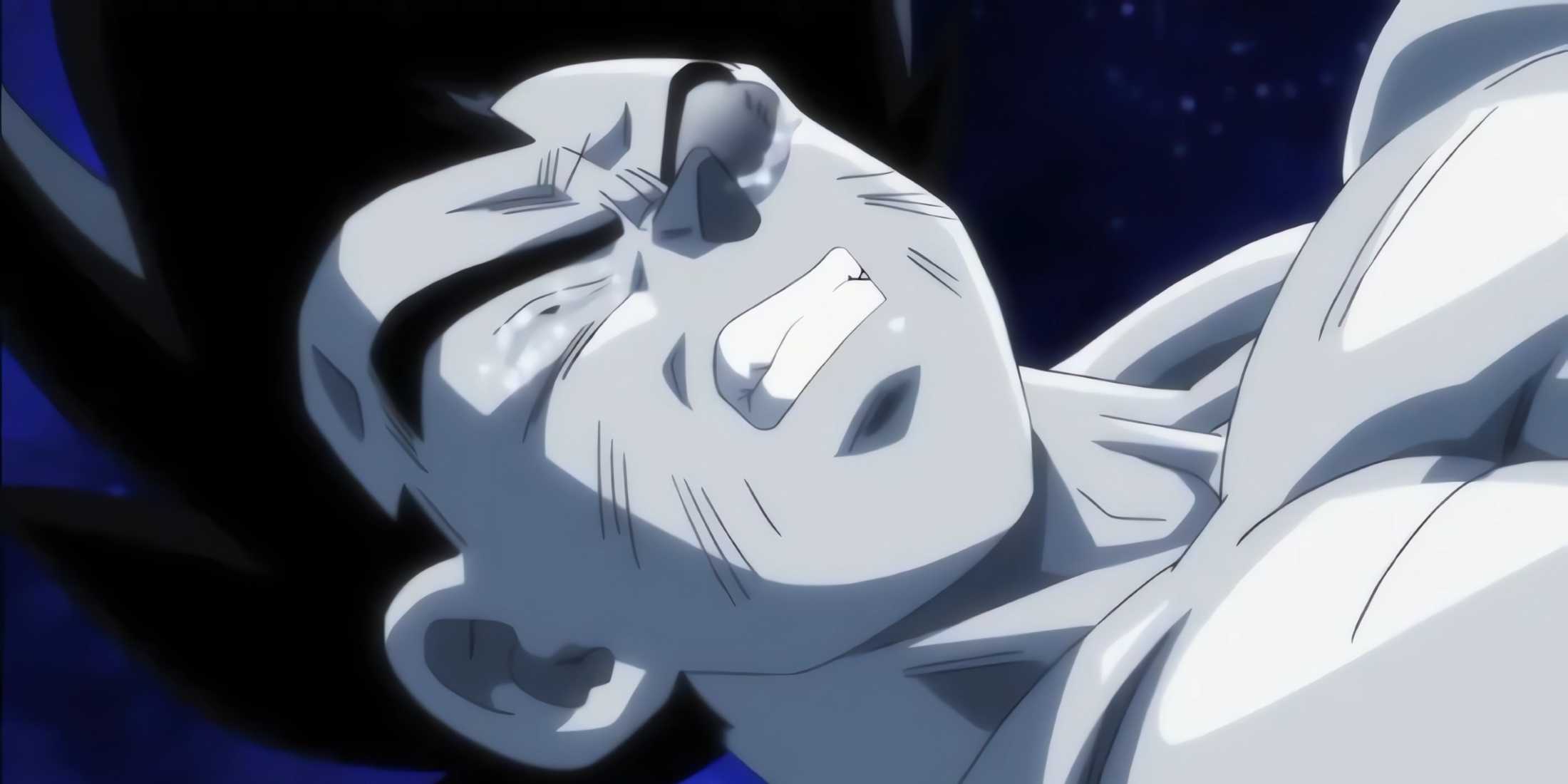 Vegeta is eliminated from the tournament as he cries.