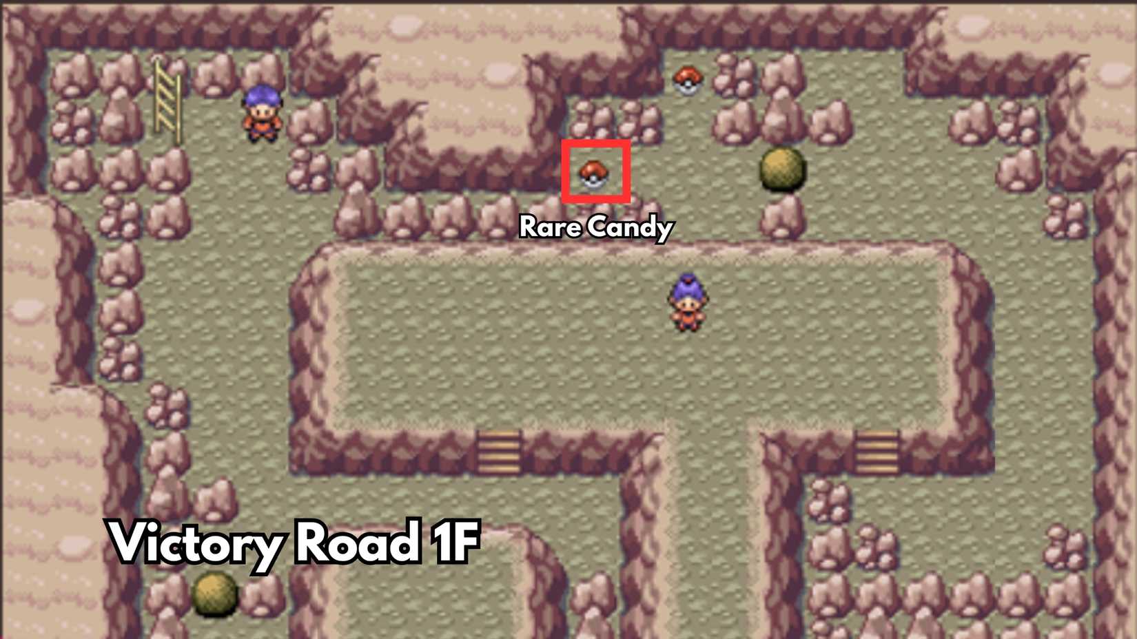 Victory Road rare candy location pokemon firered leafgreen
