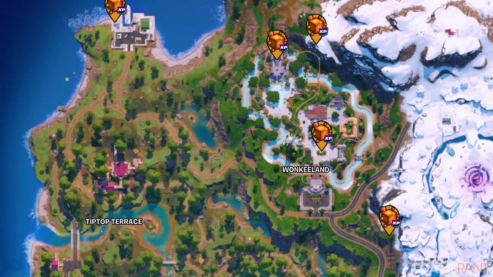 Wonkee Land Chaos Cube Locations in Fortnite