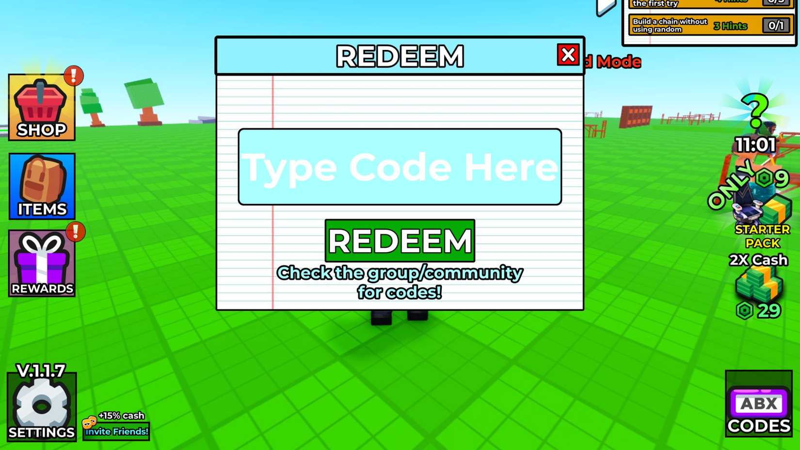 Word Chains tab codes