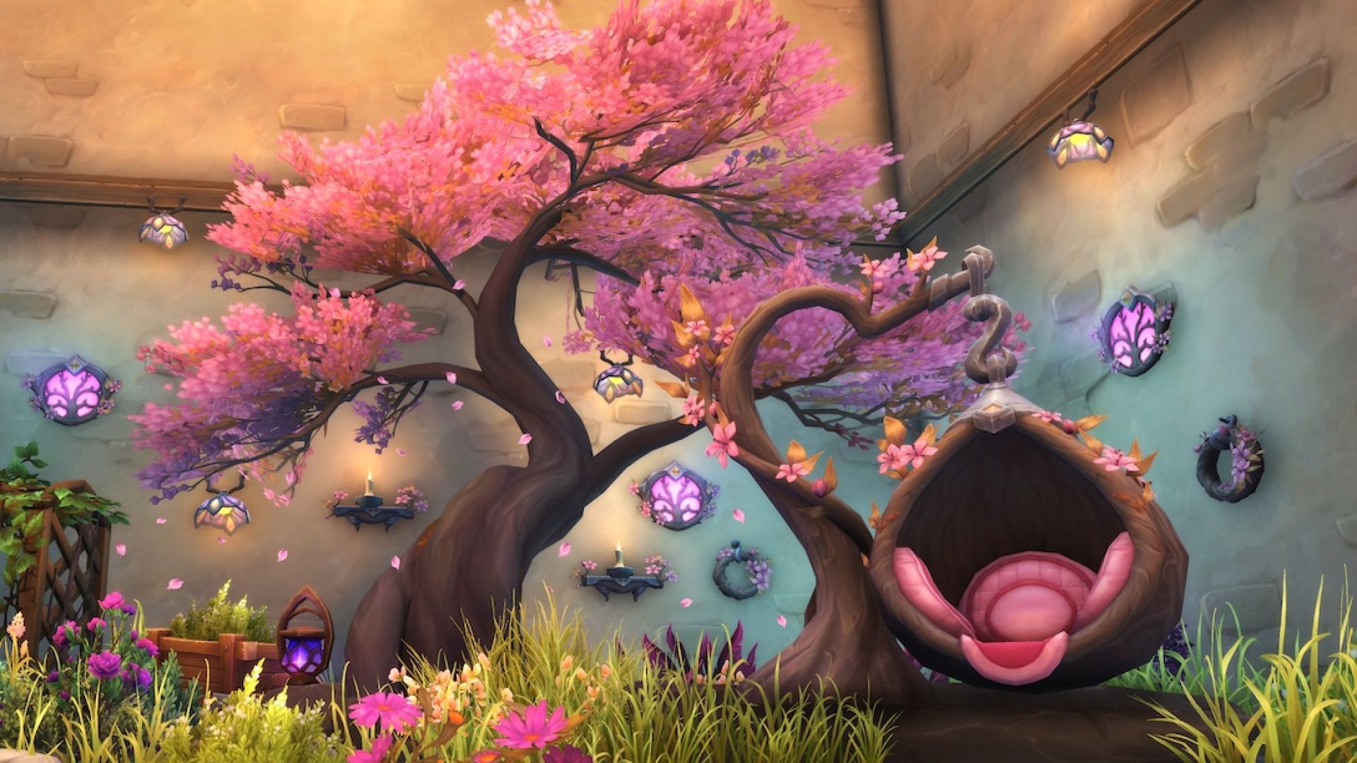world of warcraft midnight cash shop housing decor spring blossom decor pack