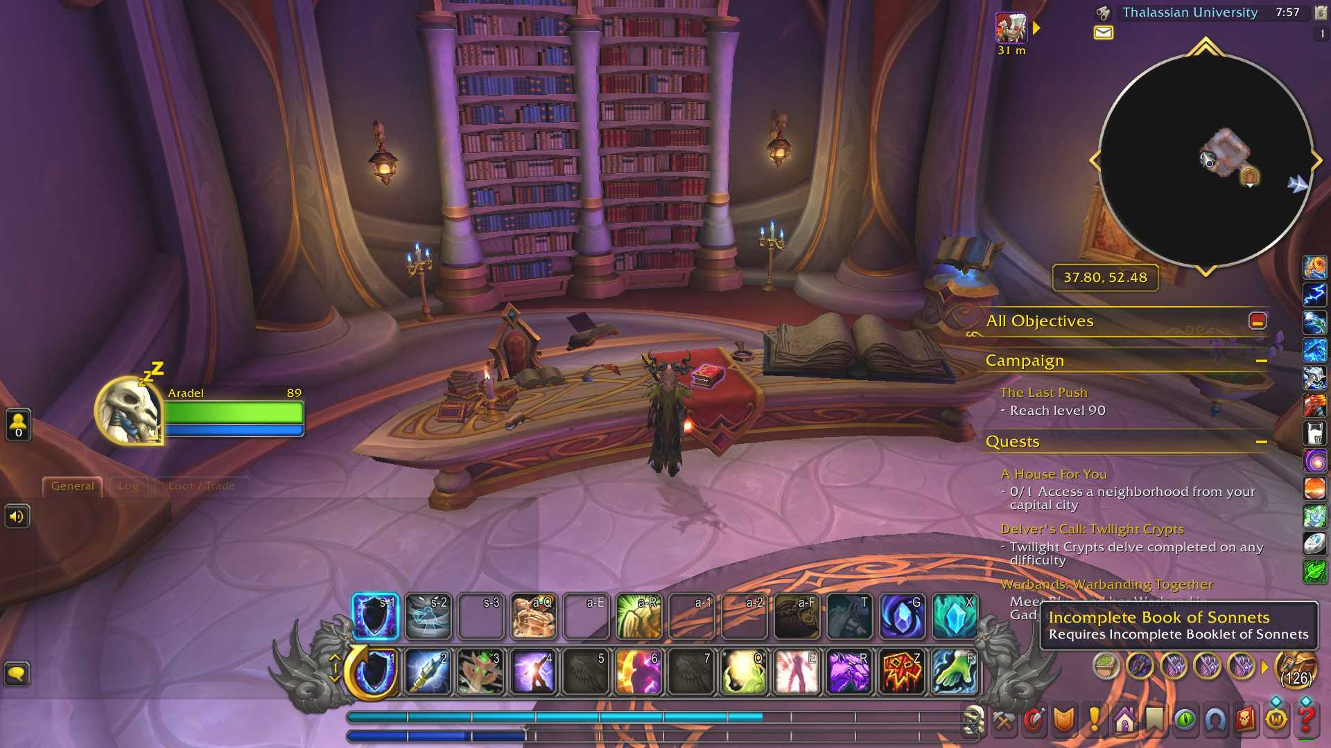 Uncomplte Incomplete Book of Sonnets Guide in World of Warcraft Midnight