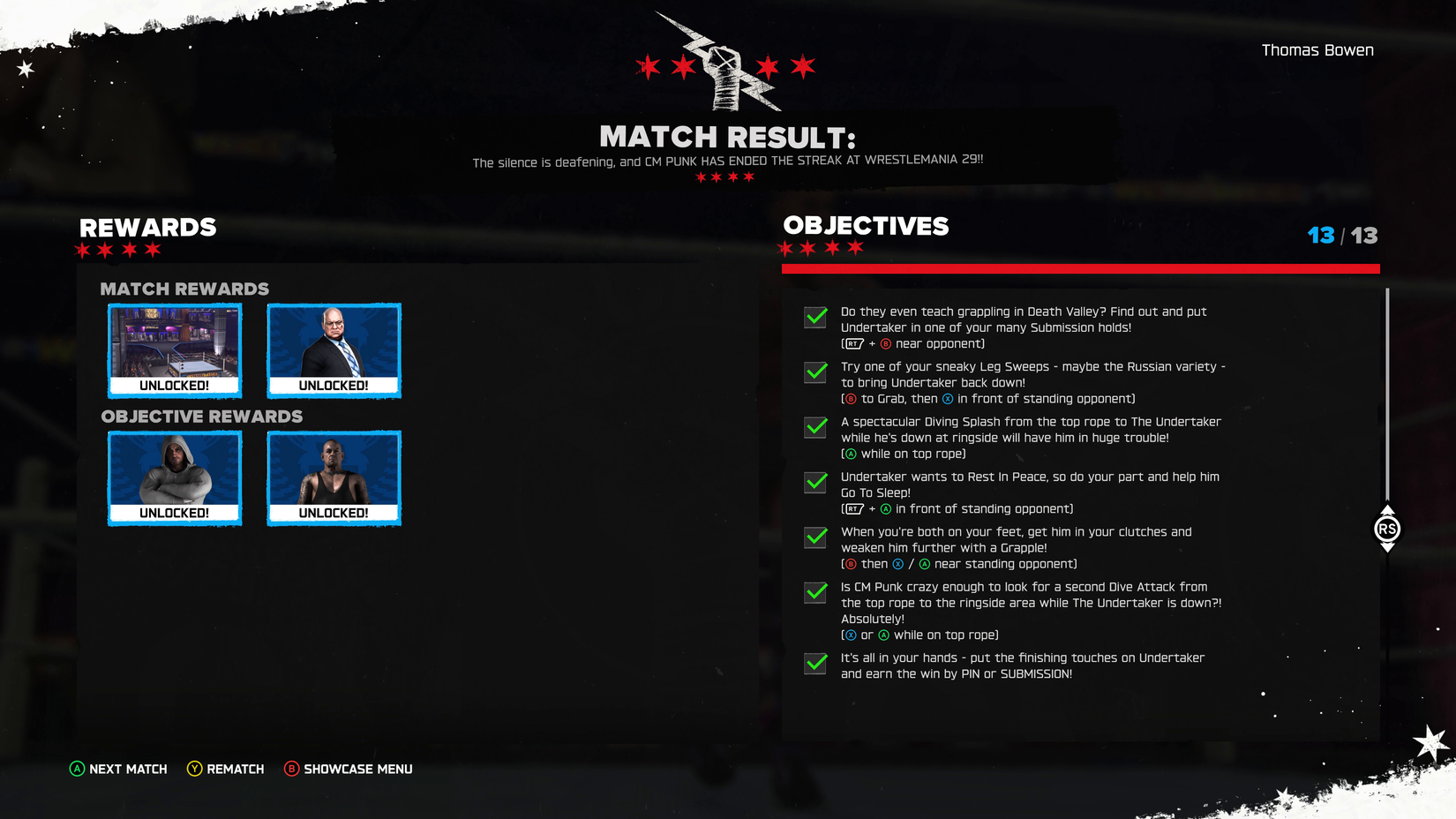 All WWE 2K26 Showcase Unlockables