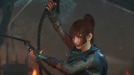 Your character swings a chain in Nioh 3