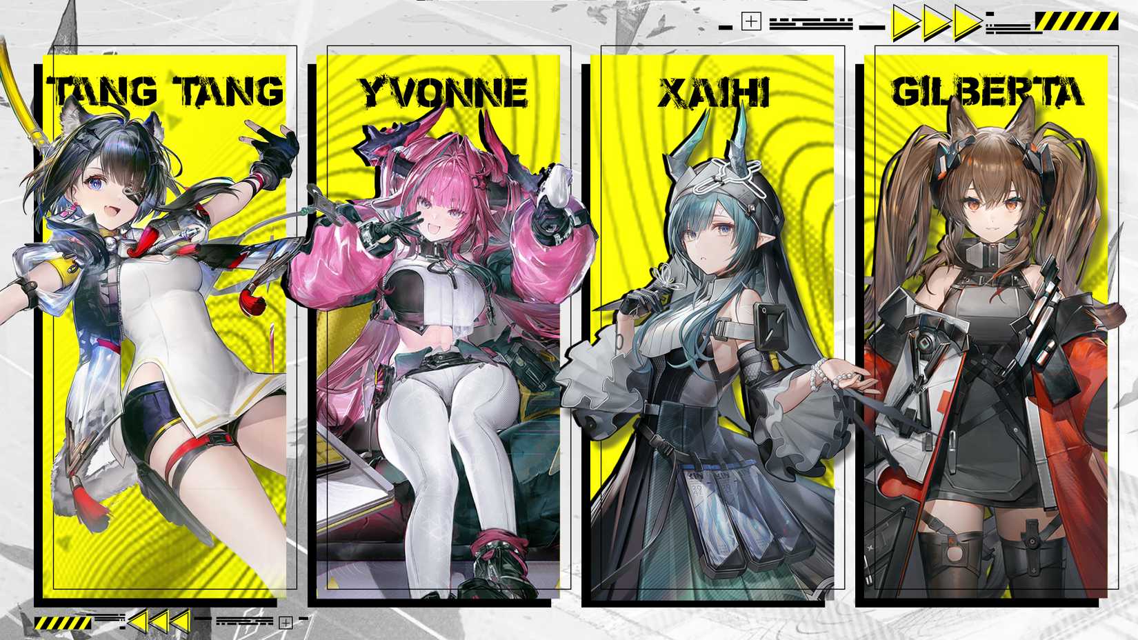 Yvonne-Xaihi-Gilberta-and Tangtang Team In Arknights Endfield