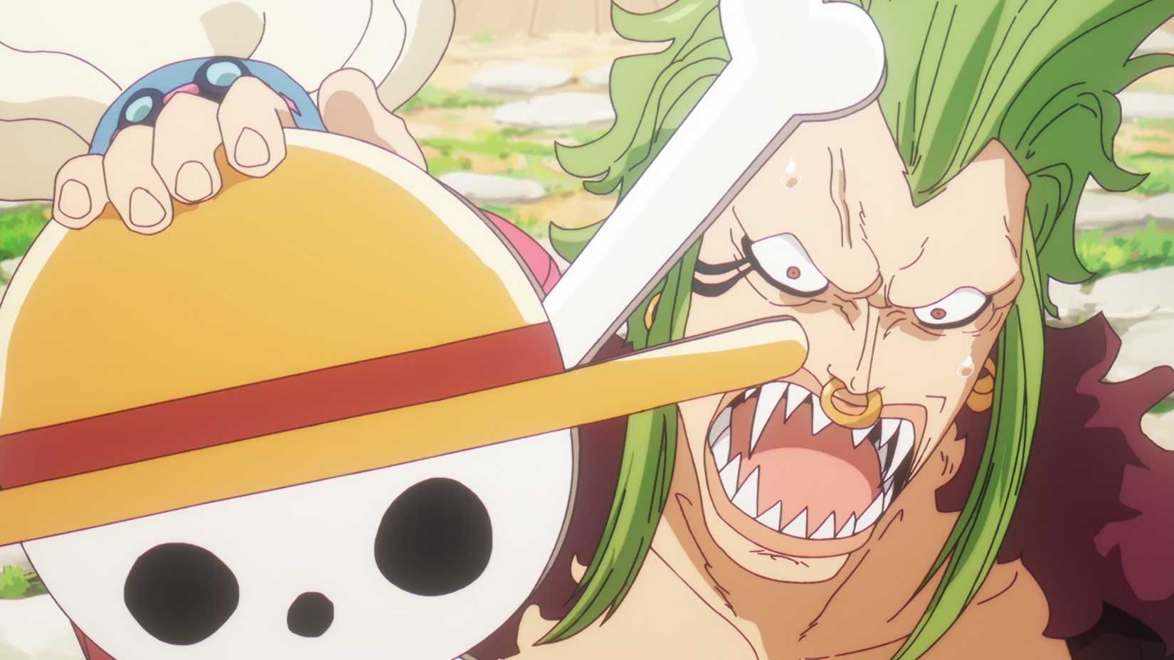 One Piece Episode 1156 Bartolomeo sells straw hat products