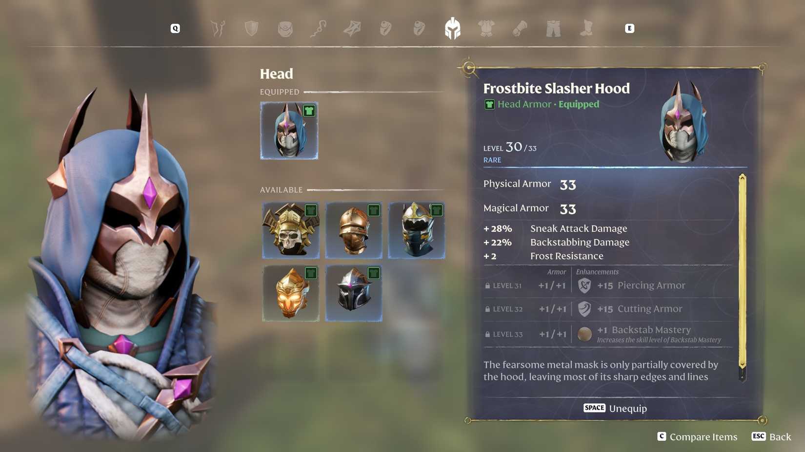 Wrapped Frostbite Slasher Hood