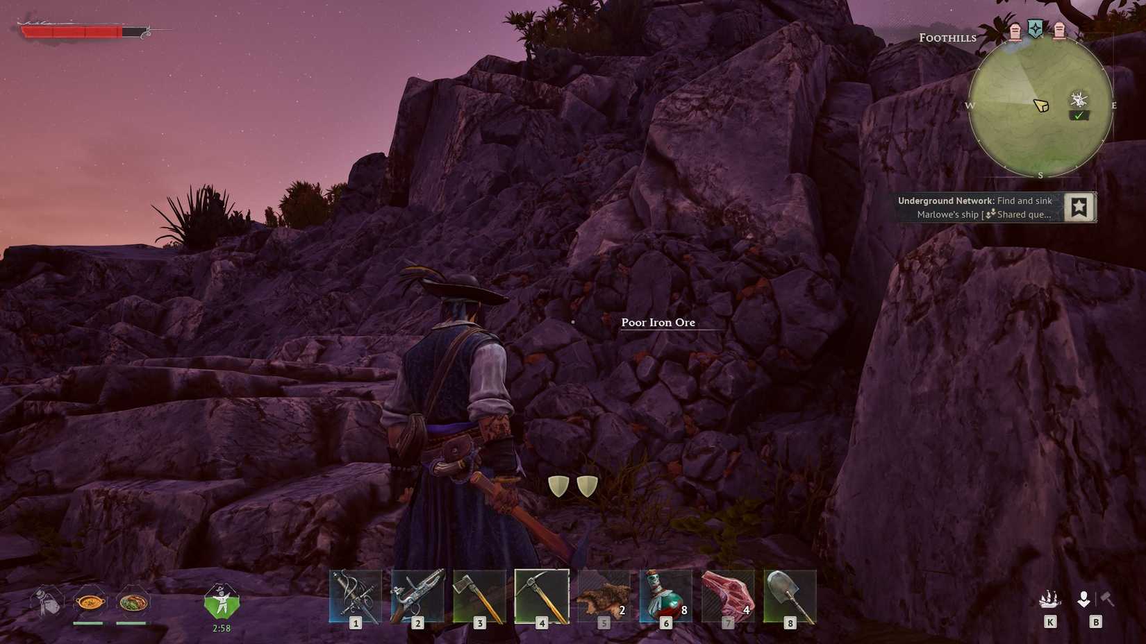 Windrose poor iron ore