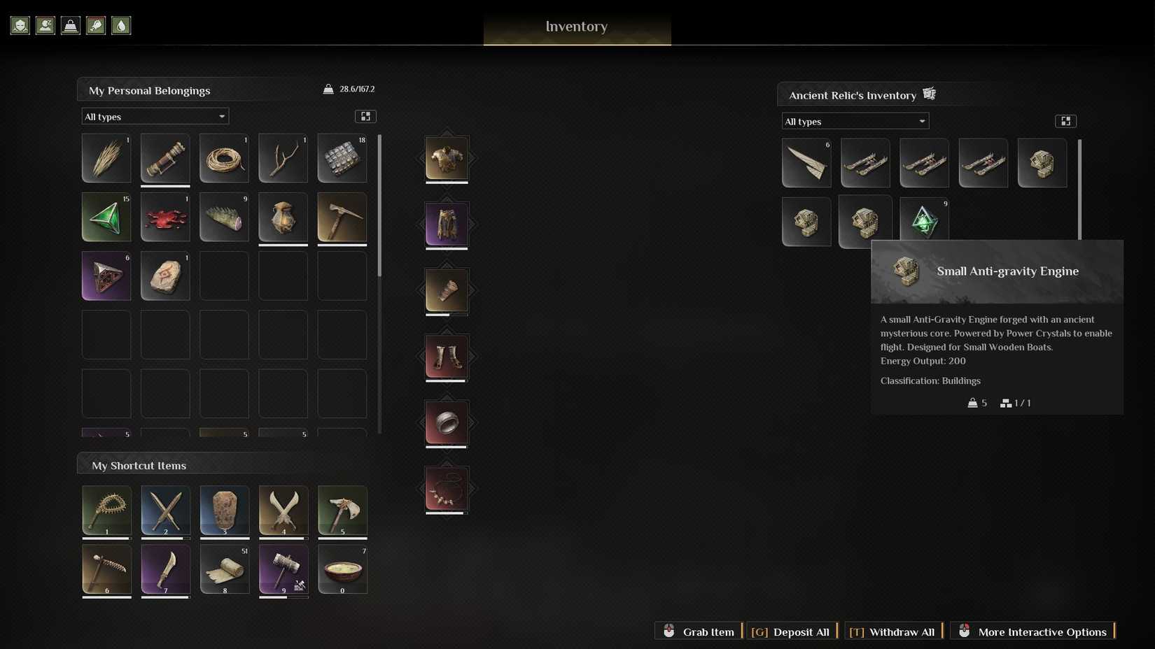 Soulmask airship parts in chest