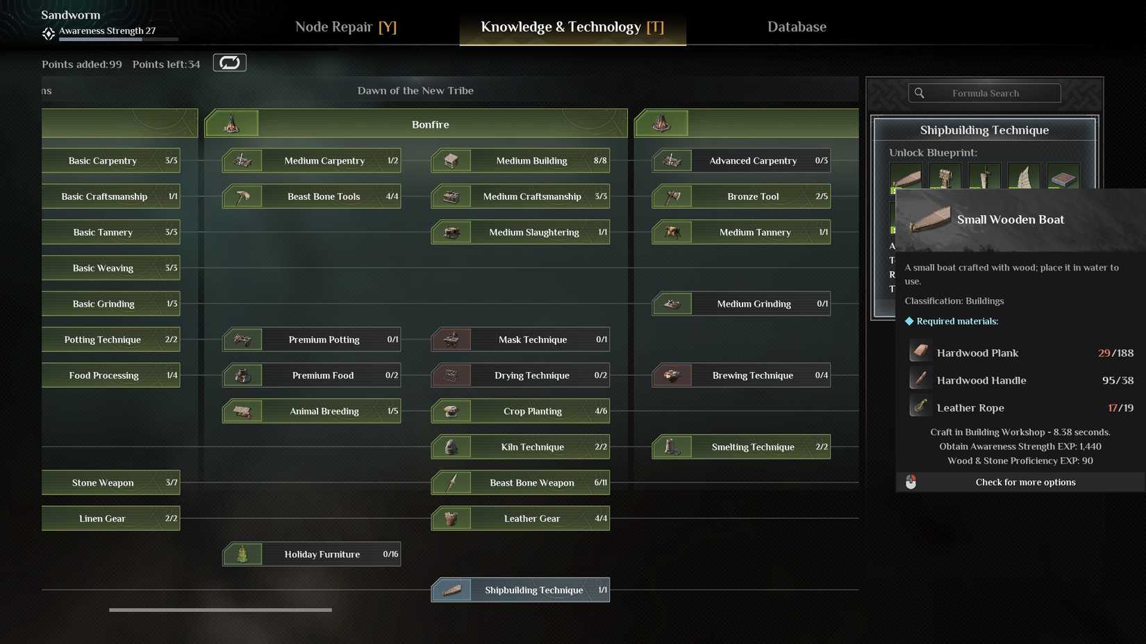 Soulmask shipbuilding technology node
