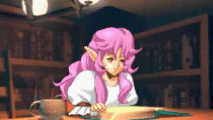 A pink haired elf girl in Shining Soul 2 (2003)