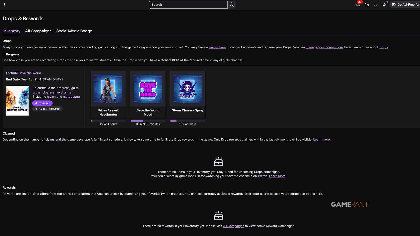 All Fortnite Save the World Twitch Drop Rewards - 2