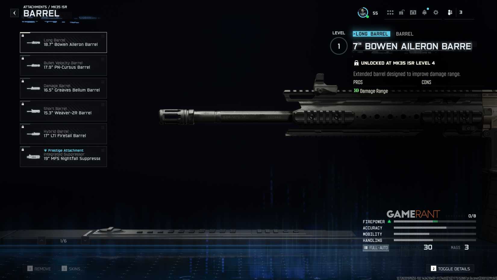 All MK35 ISR Barrels - Black Ops 7