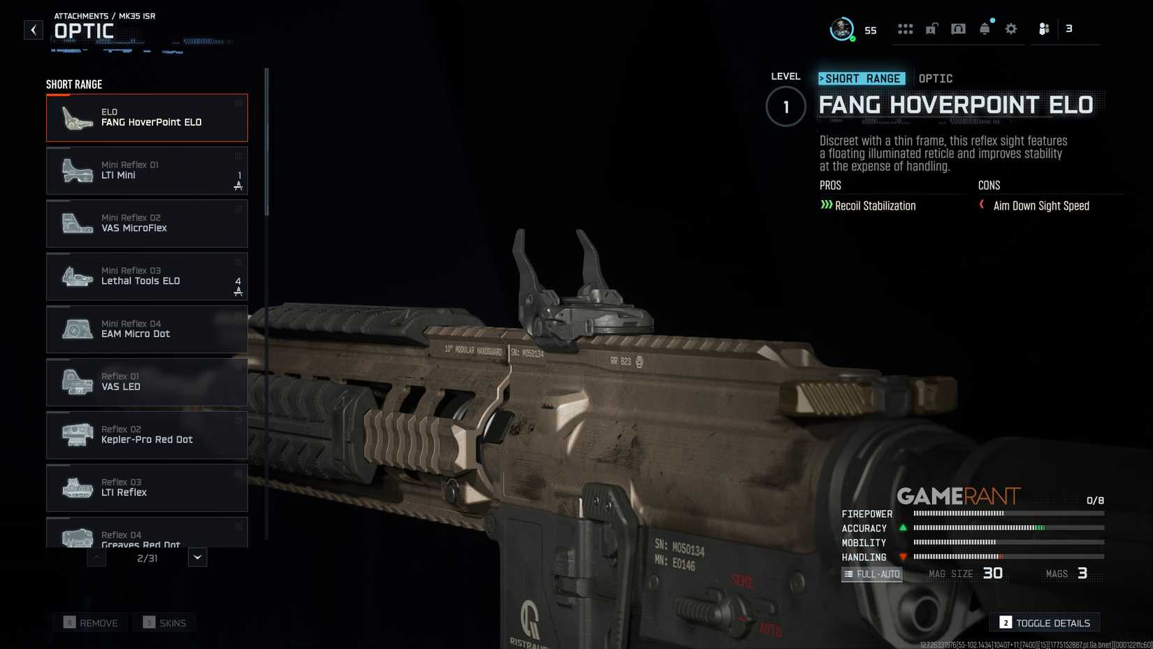 All MK35 ISR Optics - Black Ops 7