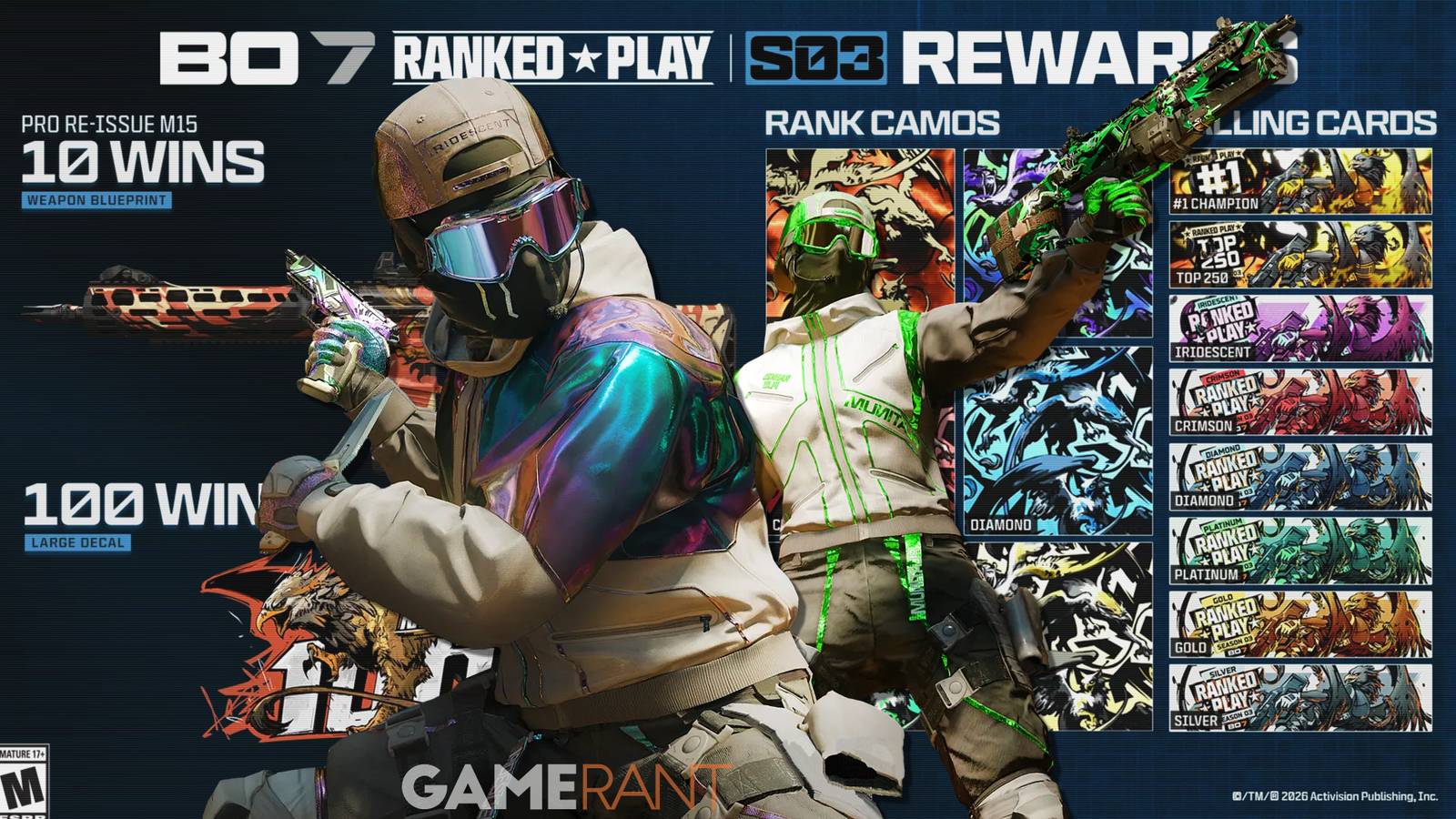 All Season 3 Ranked Play Rewards in Black Ops 7 & Warzone