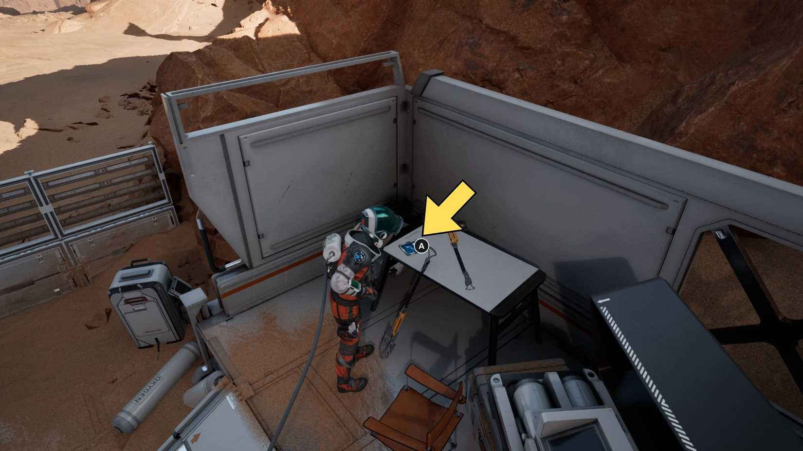 The location of the Station's Operations audiofile in Aphelion's third chapter.