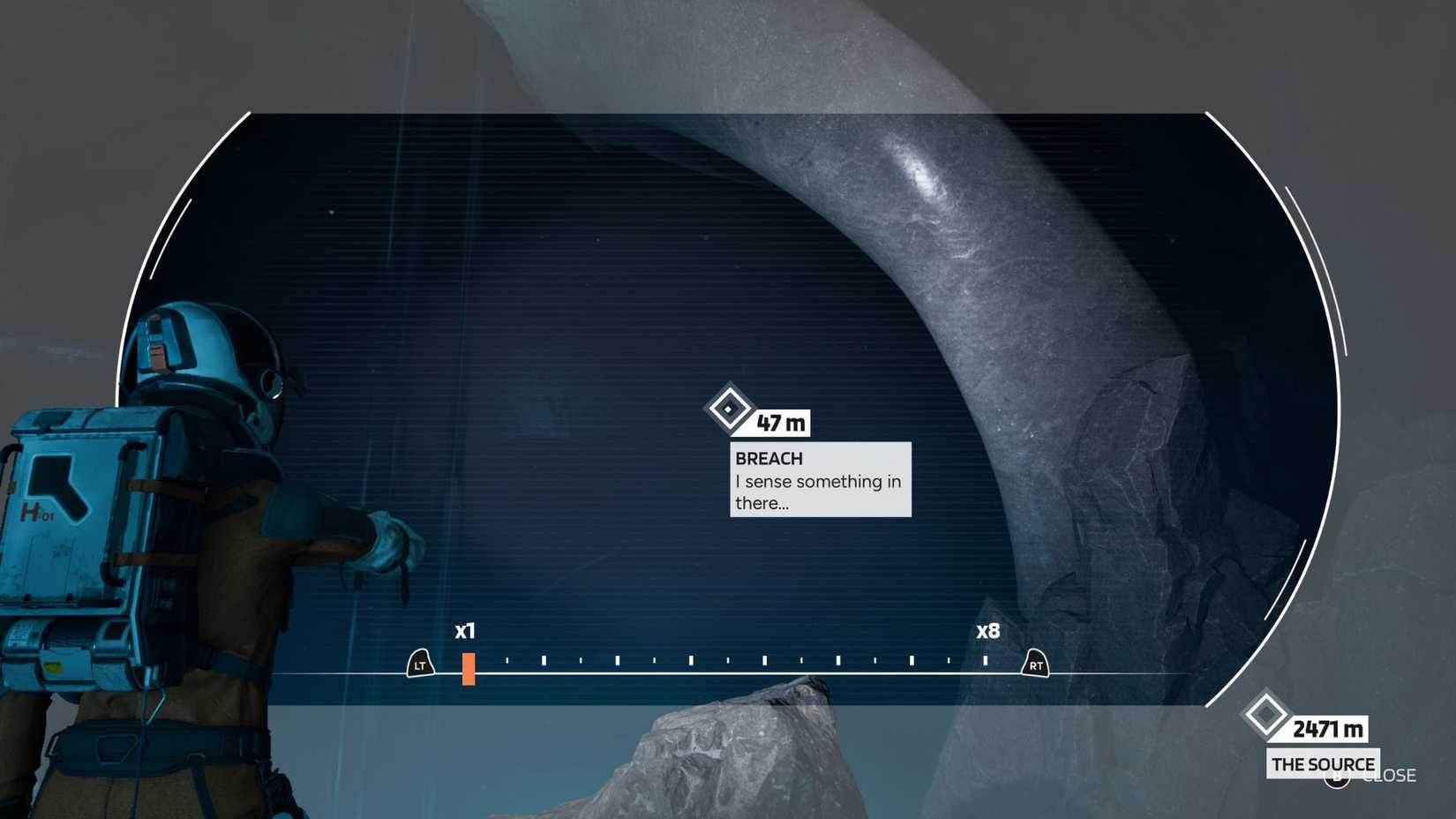 The location of the Breach Secondary Marker in Chapter 10 of Aphelion.