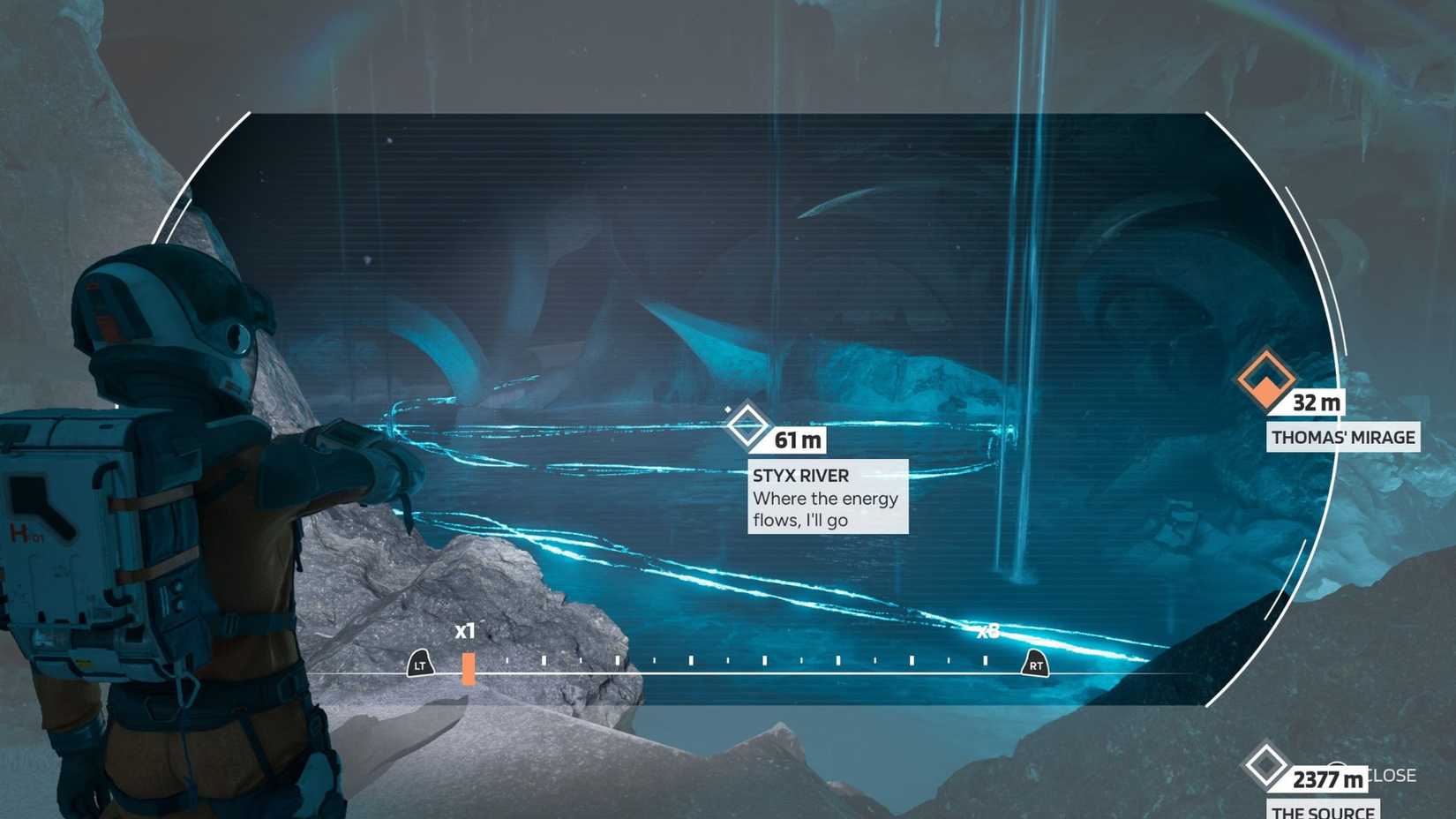 The location of the Styx River Secondary Marker in Chapter 10 of Aphelion.