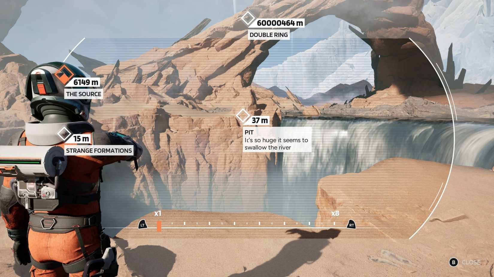 The location of the Pit Secondary Marker in Aphelion's third chapter.