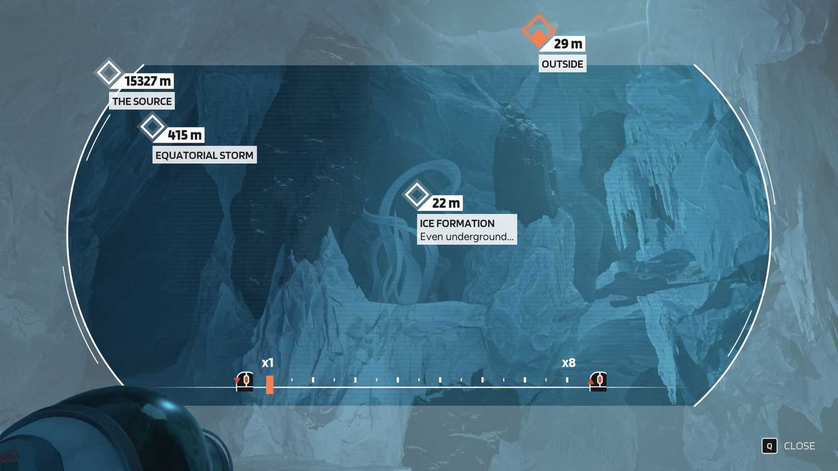 The location of the second Ice Formation Secondary Marker in Chapter 7 of Aphelion.