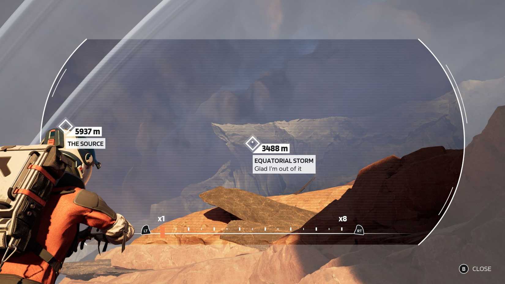 The location of the Equatorial Storm Secondary Marker in Chapter 9 of Aphelion.