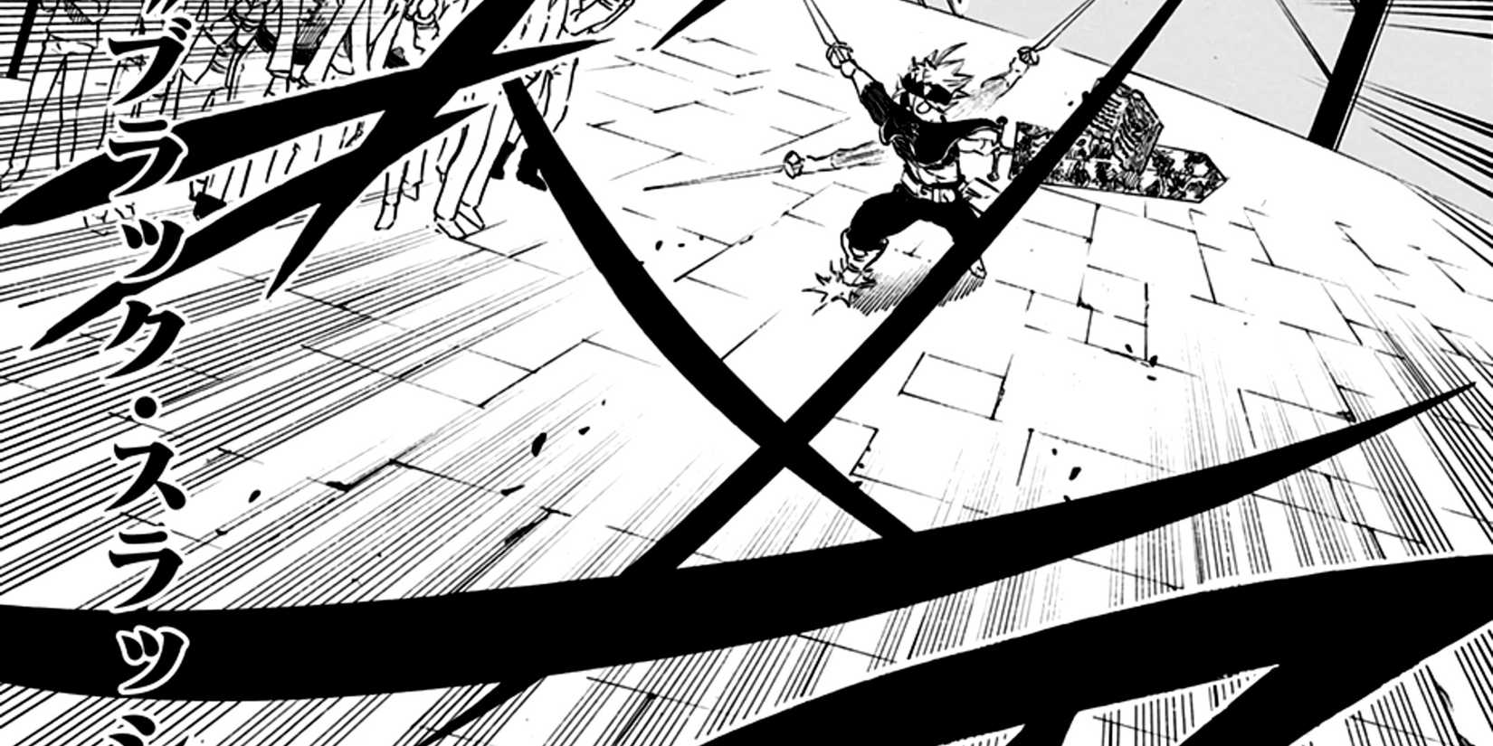 Asta using Black Flash on Black Clover