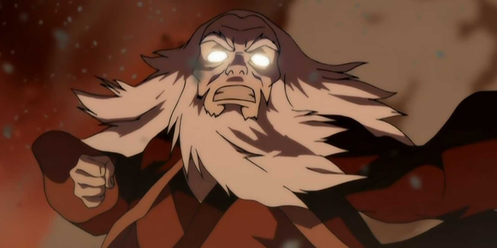 Roku's avatar with glowing eyes.