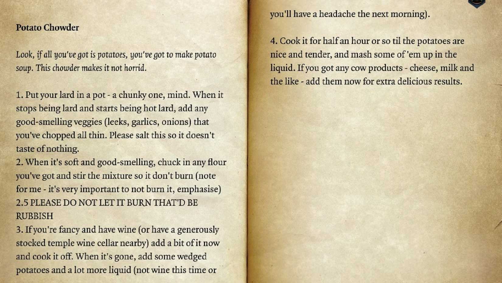 baldur's gate 3 potato chowder