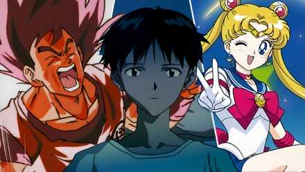 best '90s anime - dbz evangelion and sailor moon