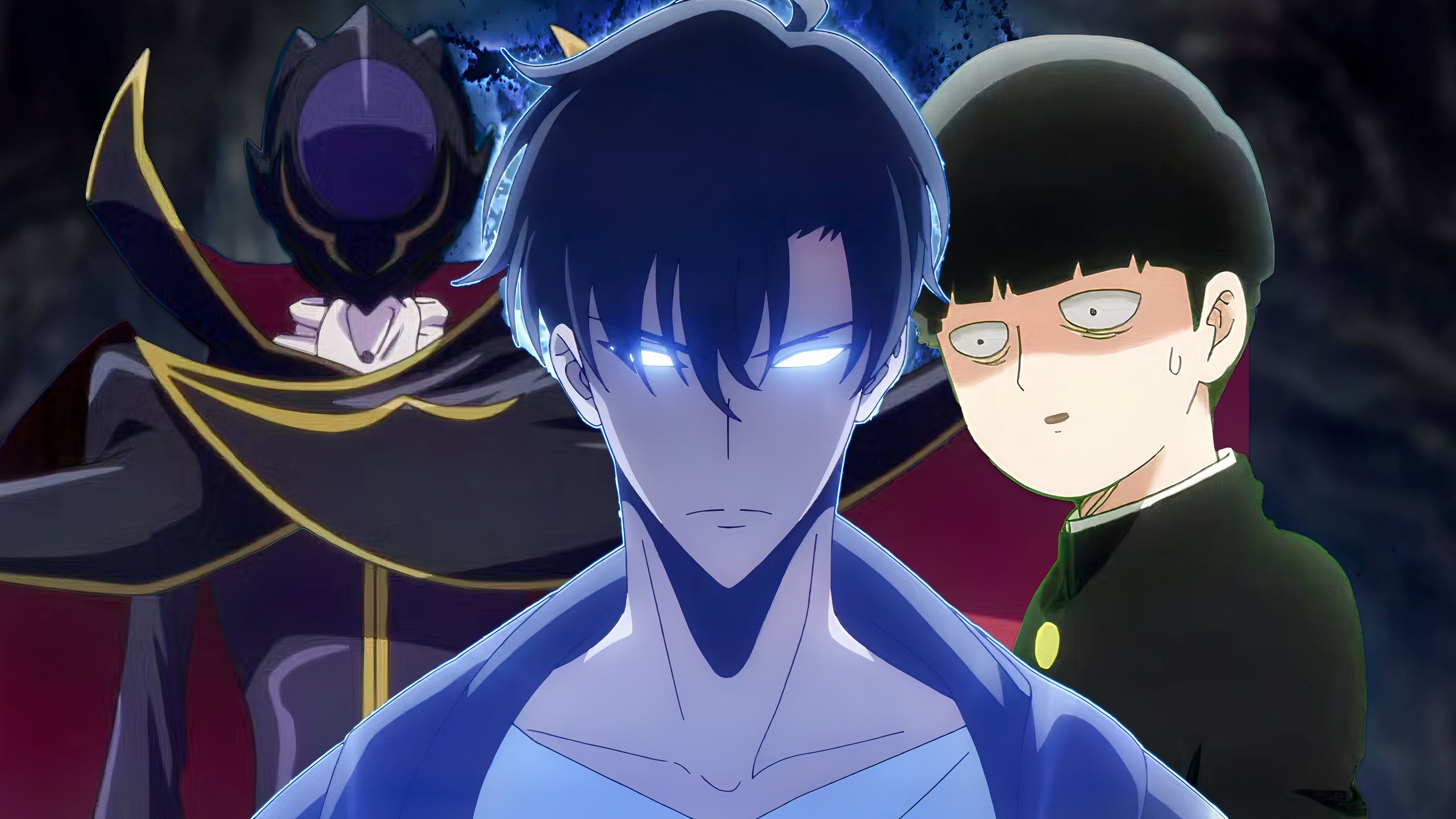 Best anime with overpowered hero, single leveling, code guess, mob psycho 100