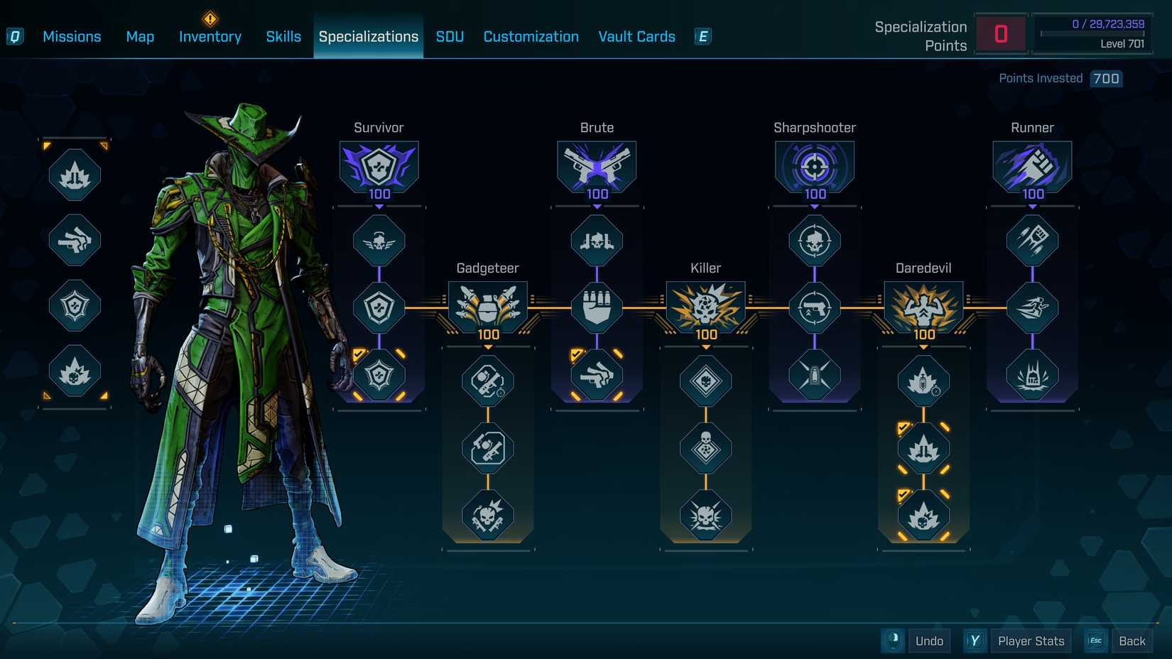 Best Specializations for the C4SH Cleromancy Build