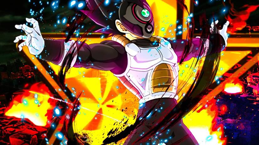 A saiyan with a black mask