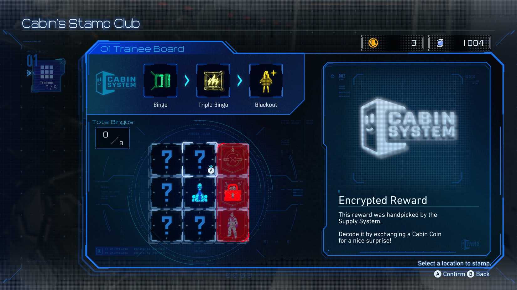 Cabin Stamp Club Bingo Cards Pragmata