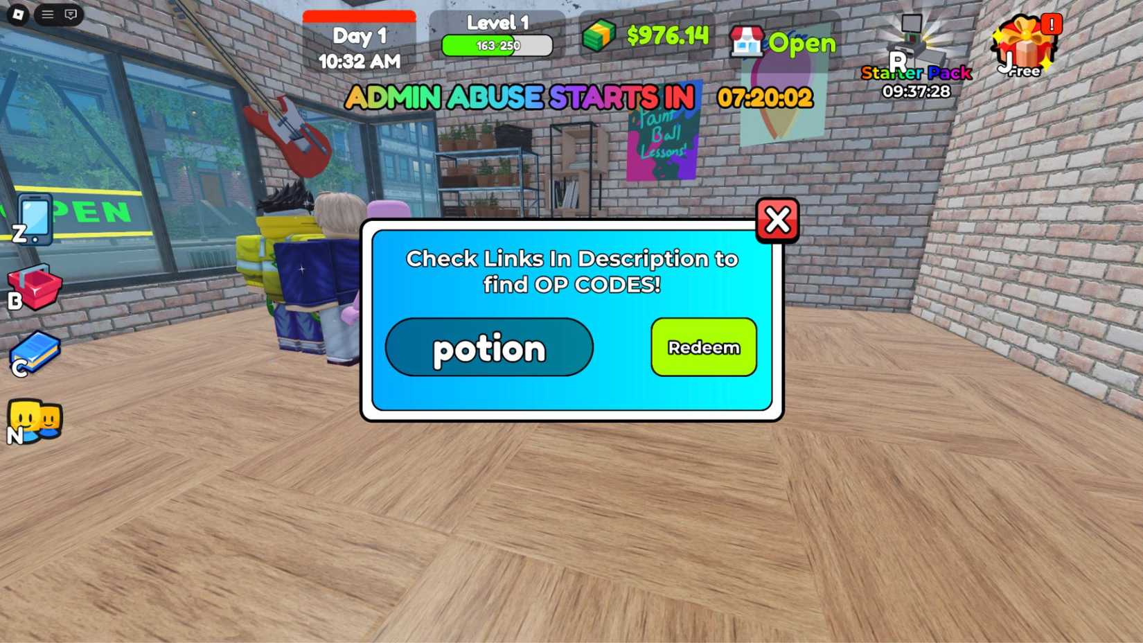 Card store friend code tab