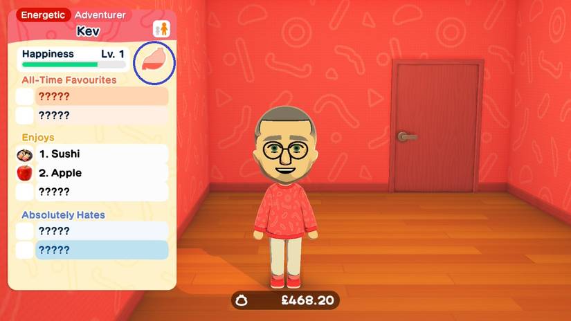 Check the mii hunger level to live the Tomodachi life dream